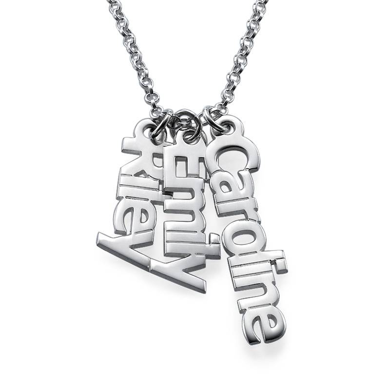 Vertical Name Necklace in Sterling Silver-1 product photo
