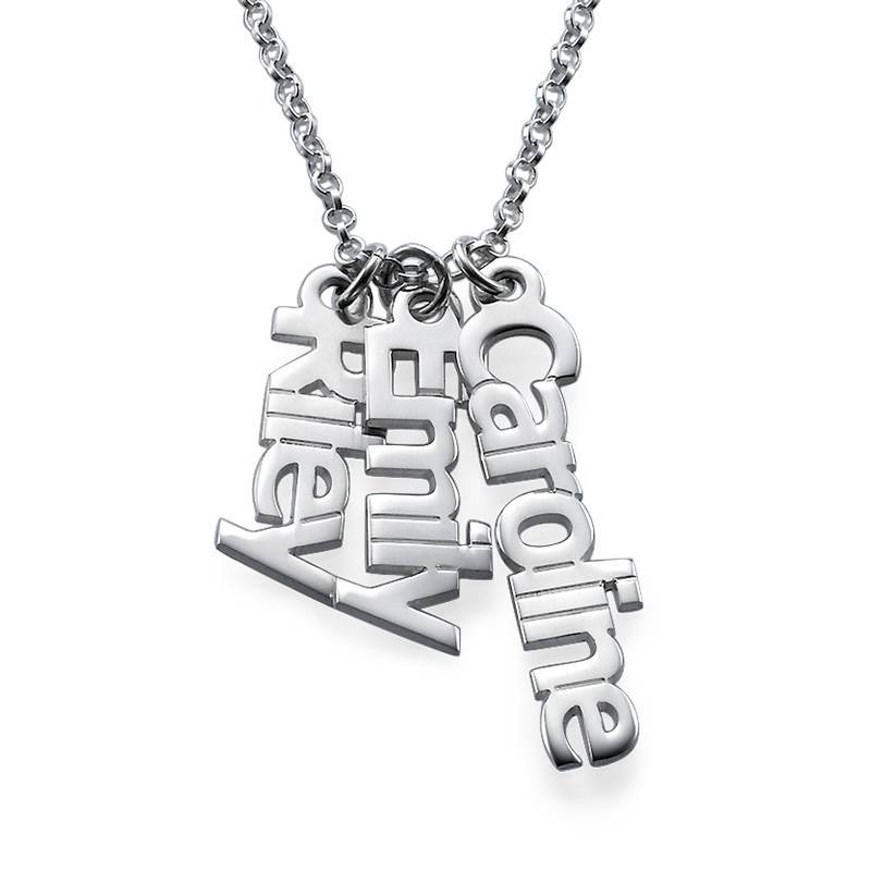 Vertical Name Necklace in Sterling Silver-3 product photo