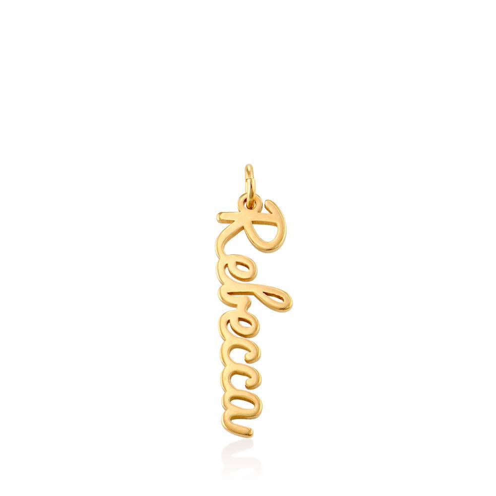 Vertical Name Pendant in Cursive in Gold Vermeil-2 product photo