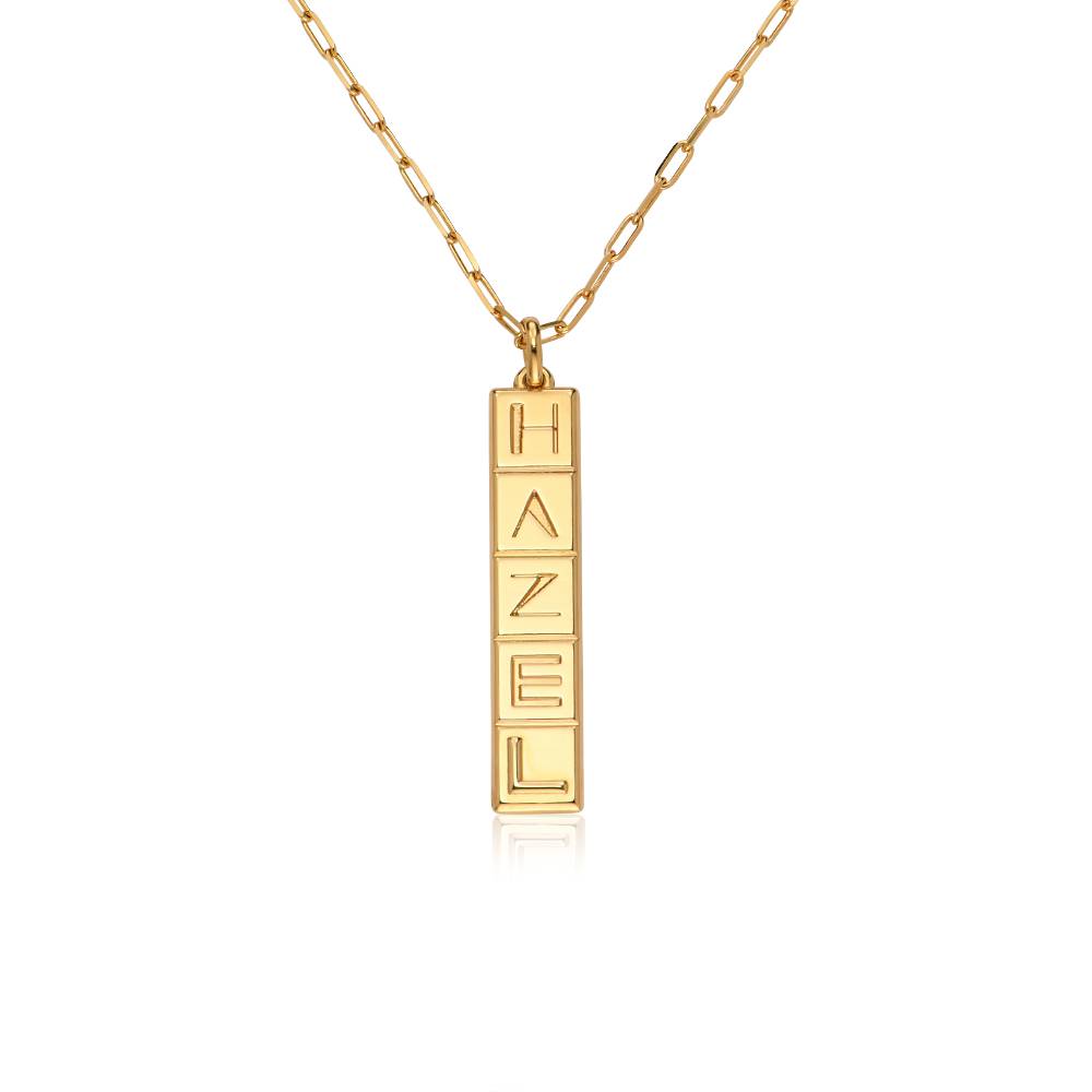 Domino ™ Vertical Tile Necklace in 18k Gold Vermeil product photo