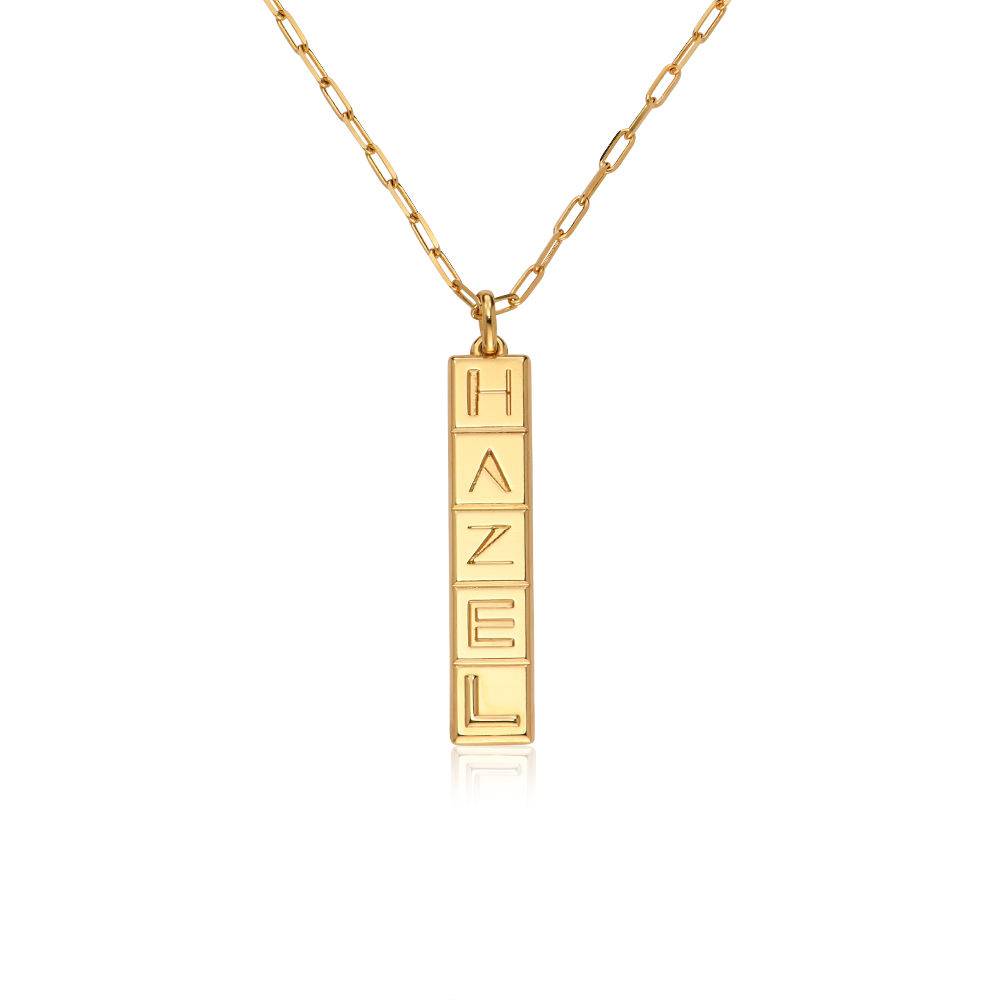Vertical Tile Necklace in 18k Gold Vermeil product photo