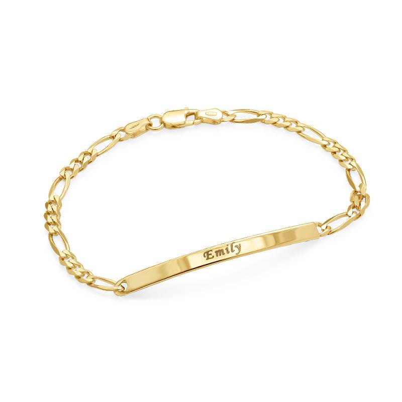 Womens ID Bracelet with Gold Plating-1 product photo