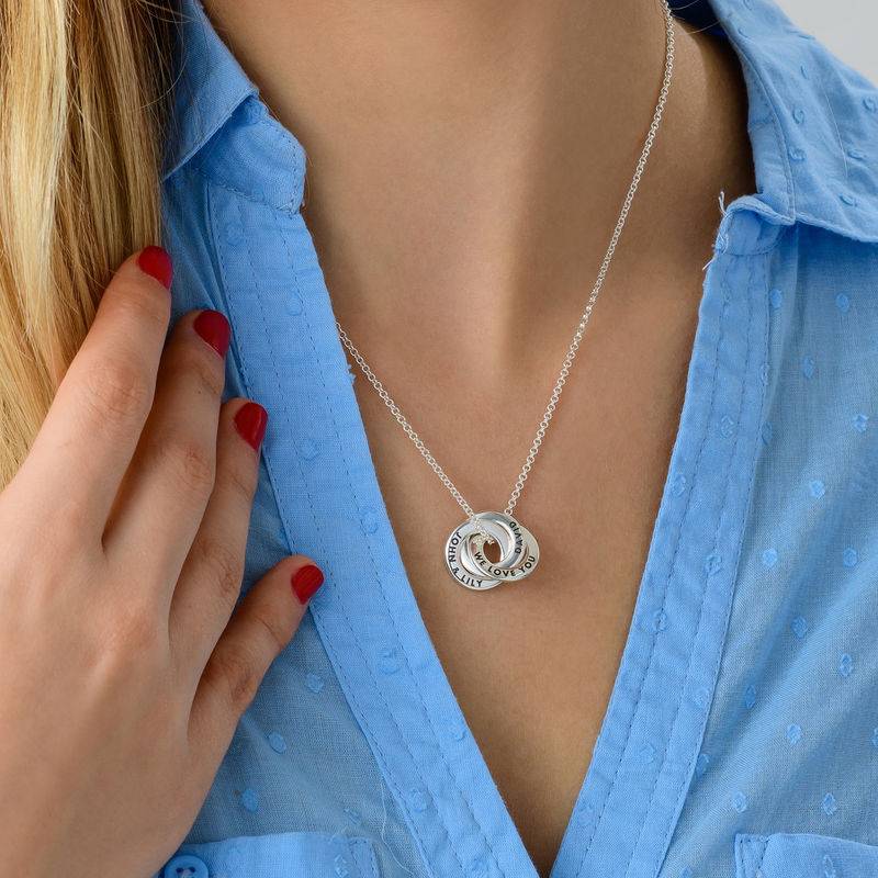 Russian Ring Necklace in Silver - Mini Design