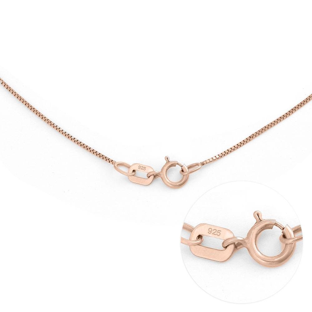 Russian Ring Necklace in Rose Gold Plating
