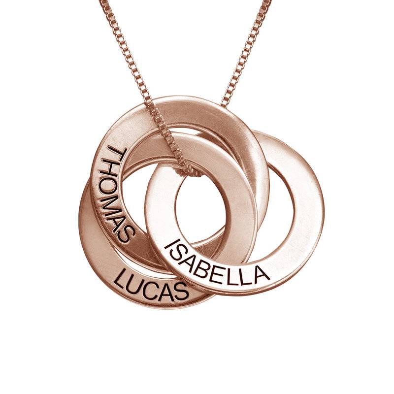 Russian Ring Necklace in Rose Gold Plating-3 product photo