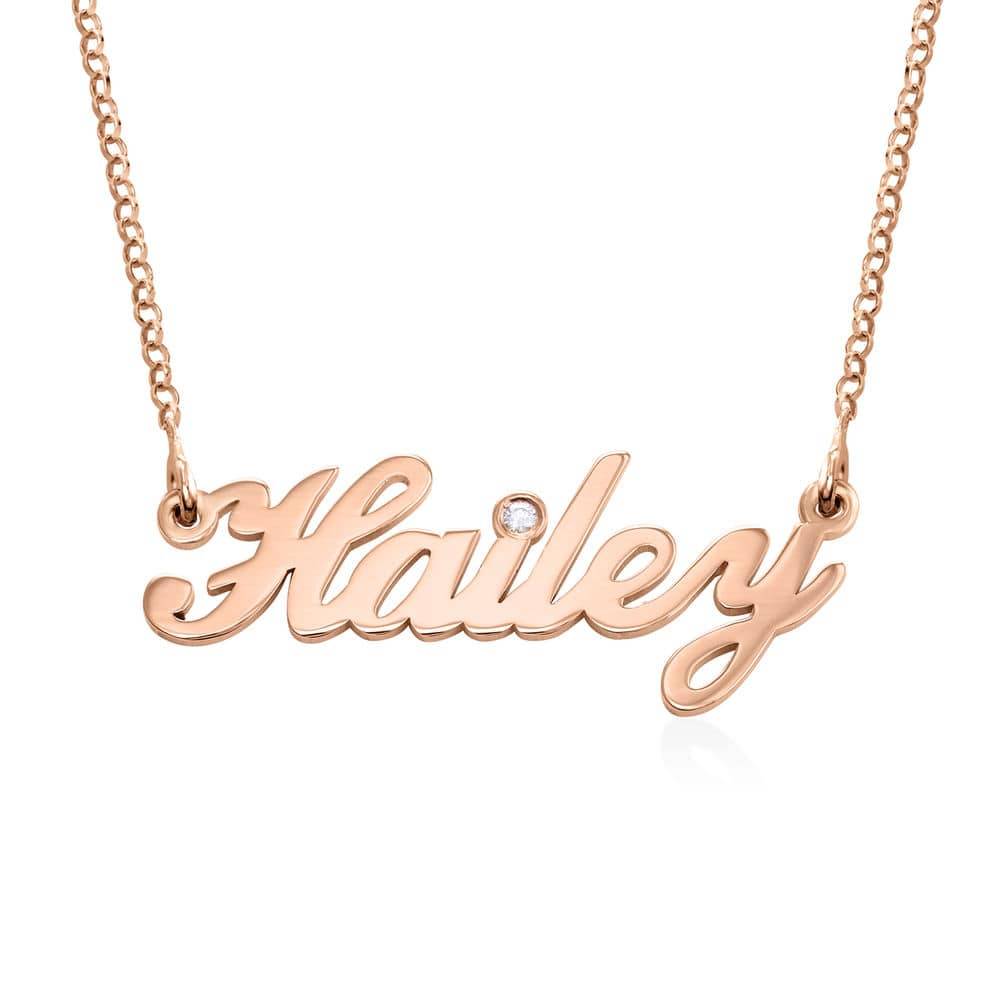 Name Necklace in Rose Gold Plated 