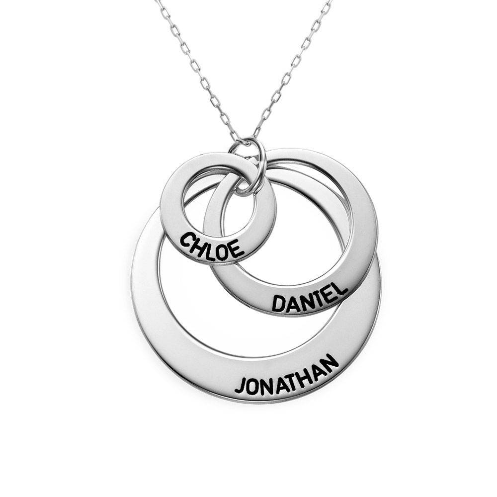 Three Disc Necklace in 10K White Gold