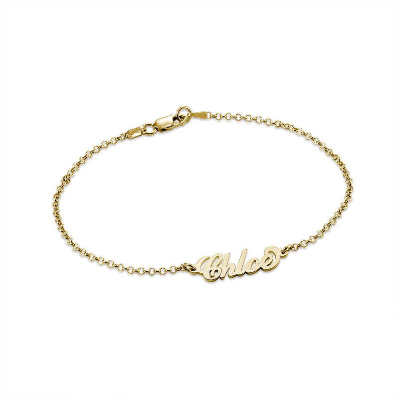 Tiny 18k Gold-Plated Carrie Personalized Bracelet