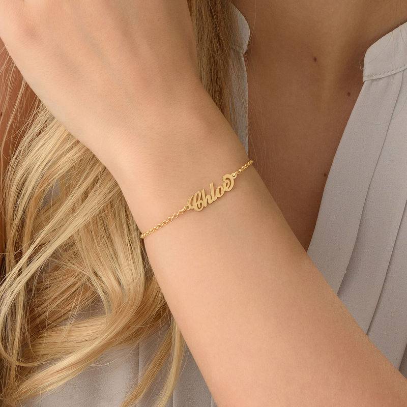 Tiny 18k Gold-Plated Carrie Personalized Bracelet