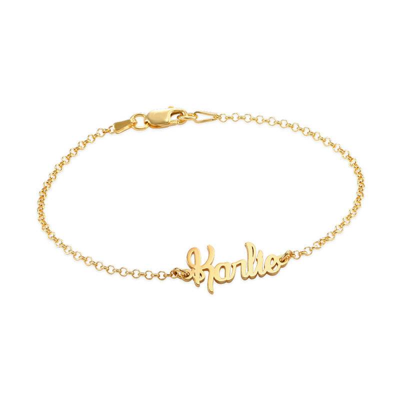 Tiny Bracelet with name in Gold Plating