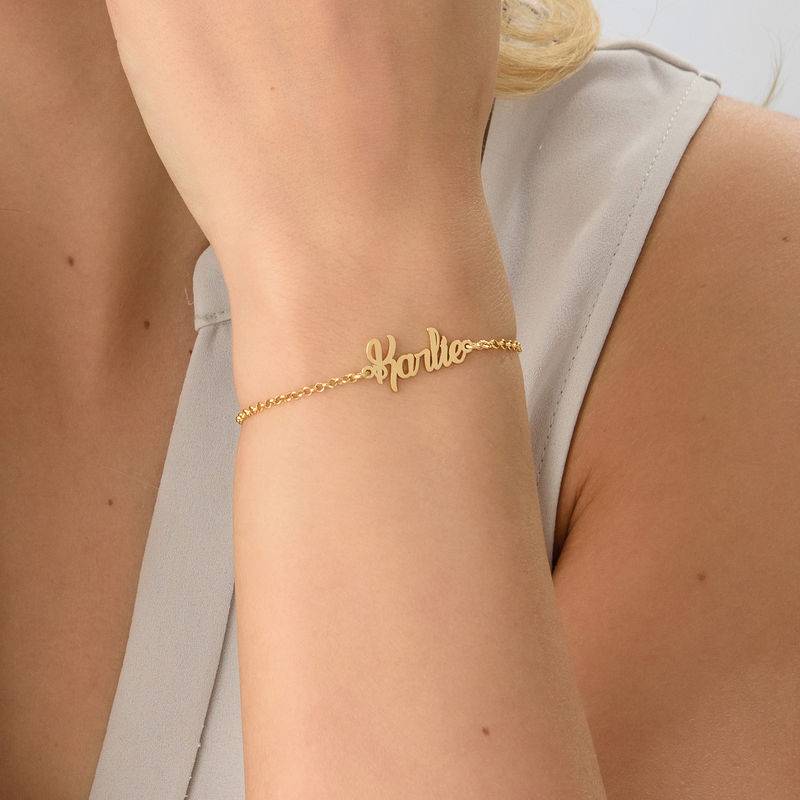 Tiny Bracelet with name in Gold Plating