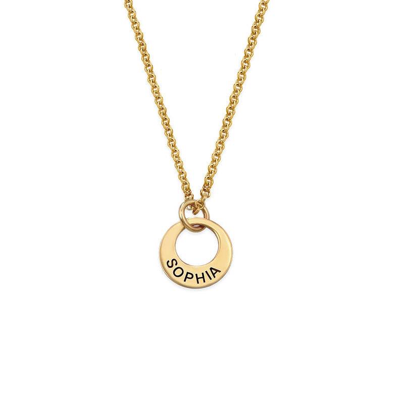 Tiny Gold Plated Mini Disc Necklace