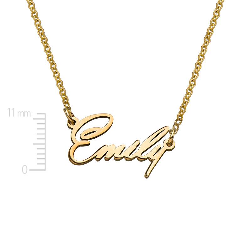Tiny Name Necklace with 18k Gold 