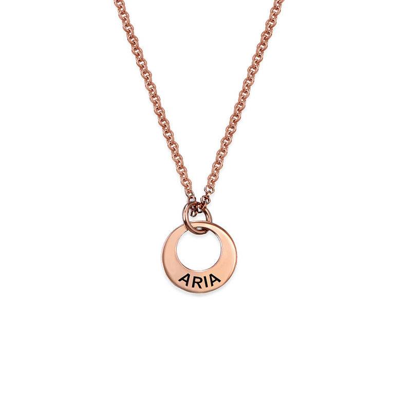 Tiny Rose Gold Plated Mini Disc Necklace