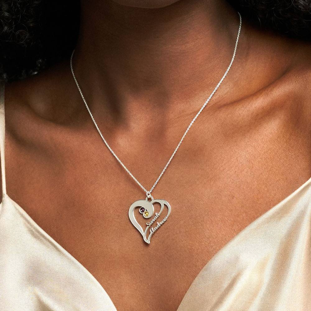 Two Hearts Forever One Necklace in Premium Silver