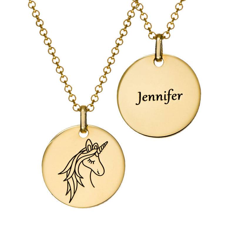 Unicorn Pendant Necklace in Gold Plating
