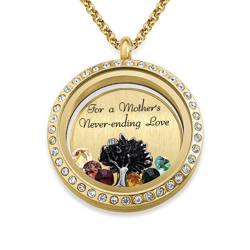 We Are Family Floating Locket with Gold Plating