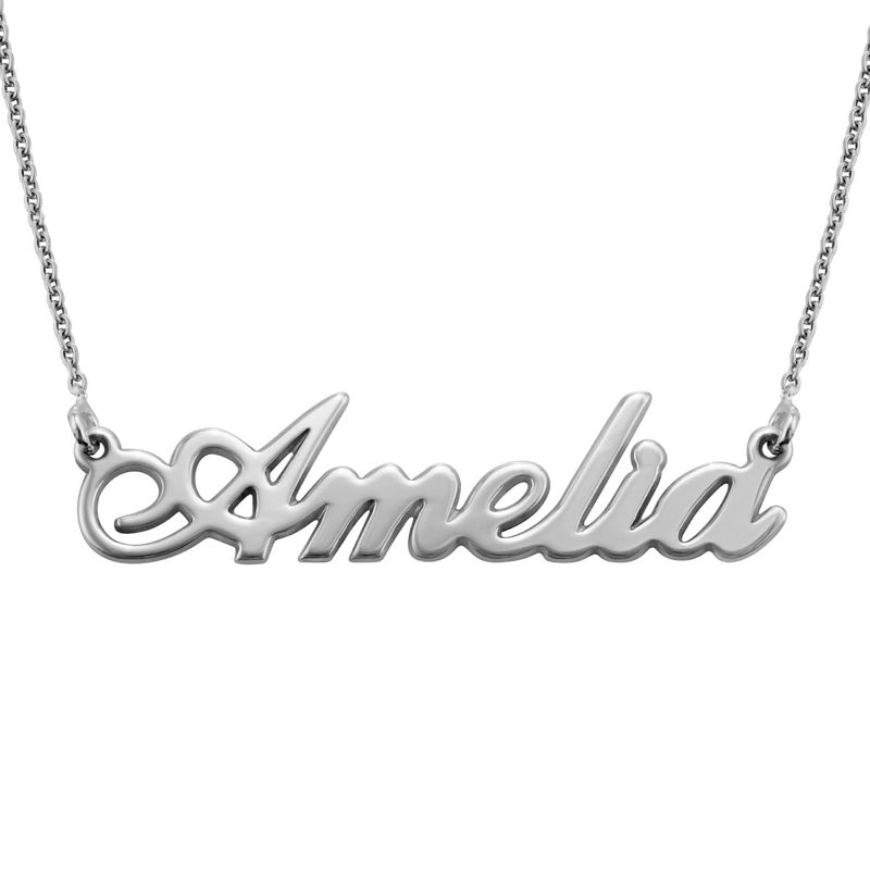 Sterling Silver Classic Name Necklace - 1 product photo