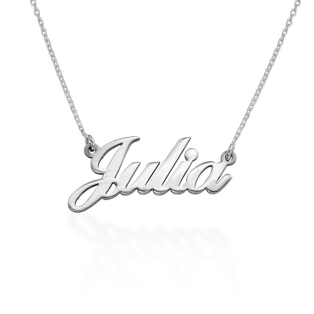 Small Sterling Silver Classic Name Necklace  product photo
