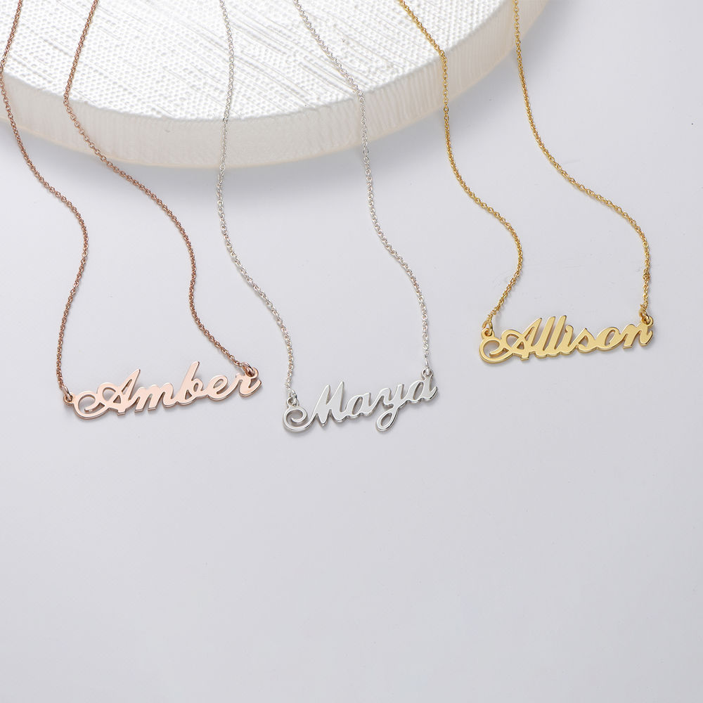 Small Sterling Silver Classic Name Necklace  - 1 product photo