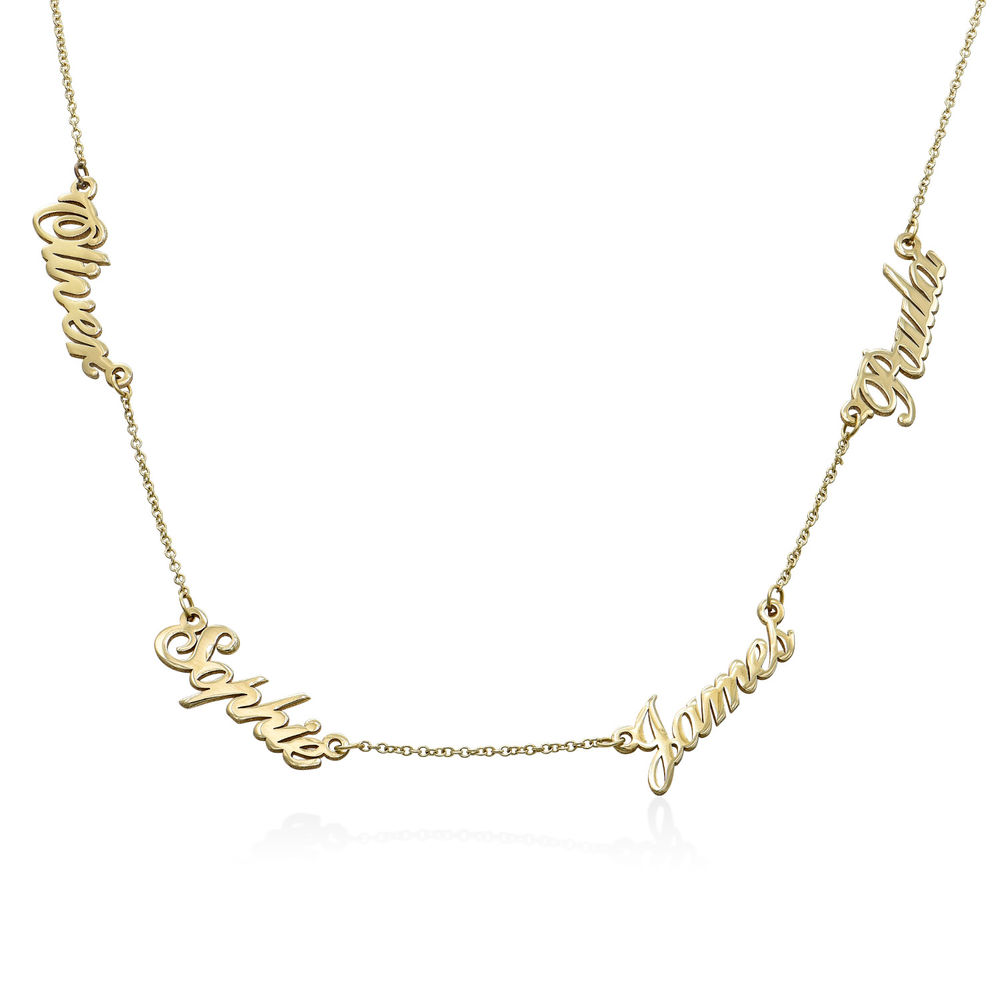 Multiple Name Necklace - 14k Yellow Gold product photo