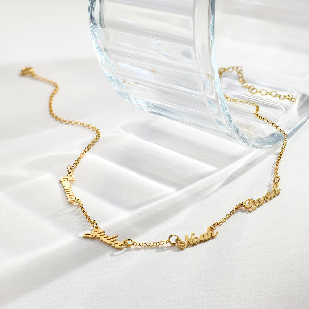 Multiple Name Necklace in Gold Plating - 1 product photo