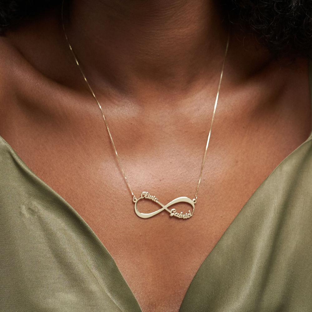 Infinity Name Necklace in 14K Yellow Gold - 4 product photo