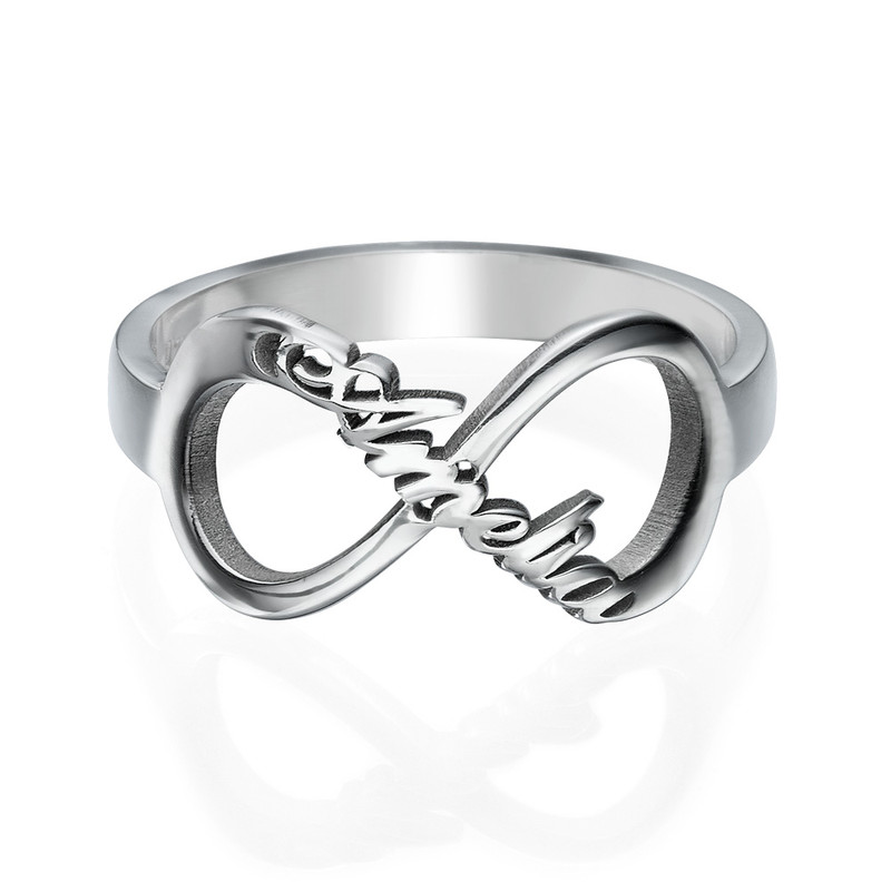 Infinity Name Ring in Silver - 1