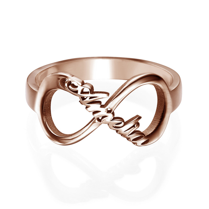 Infinity Name Ring with Rose Gold Plating - 1 product photo