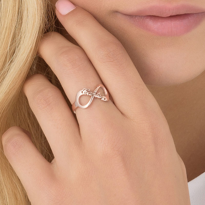Infinity Name Ring with Rose Gold Plating - 3 product photo
