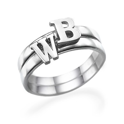 Letter Ring in Sterling Silver - 2