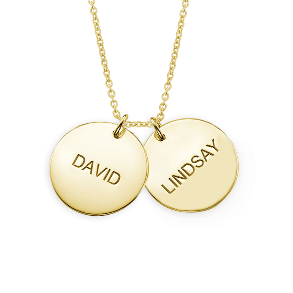 Personalized Jewelry – Gold Plated Disc Necklace