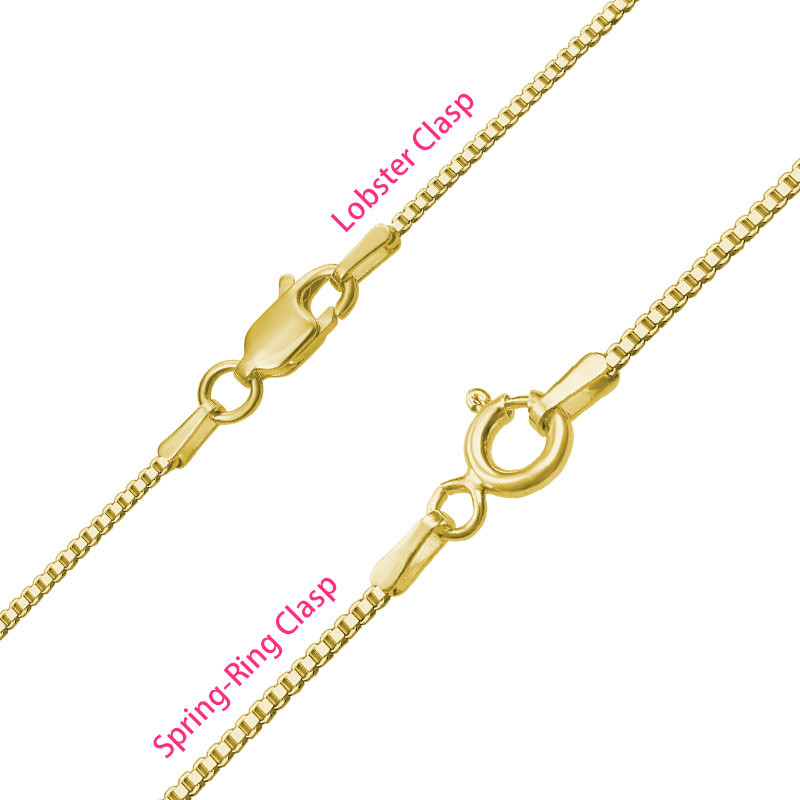 All Capitals Bar Necklace - Gold Plated - 2