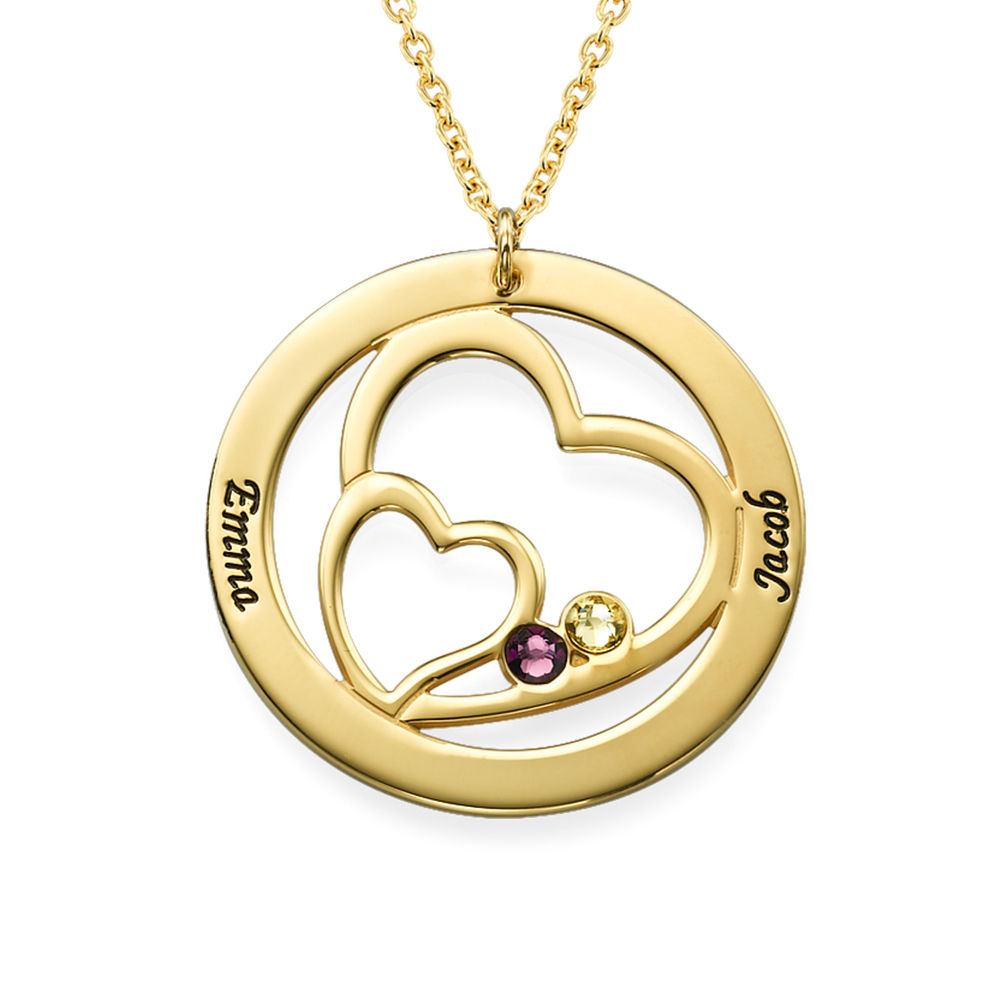 Gold Plated Intertwined Heart in Heart Necklace - 1