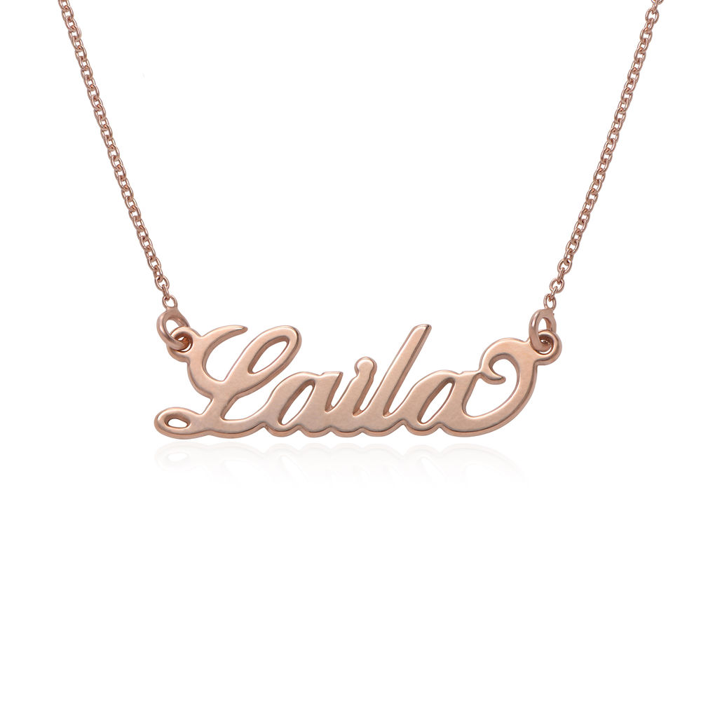 Small Rose Gold Carrie Name Necklace