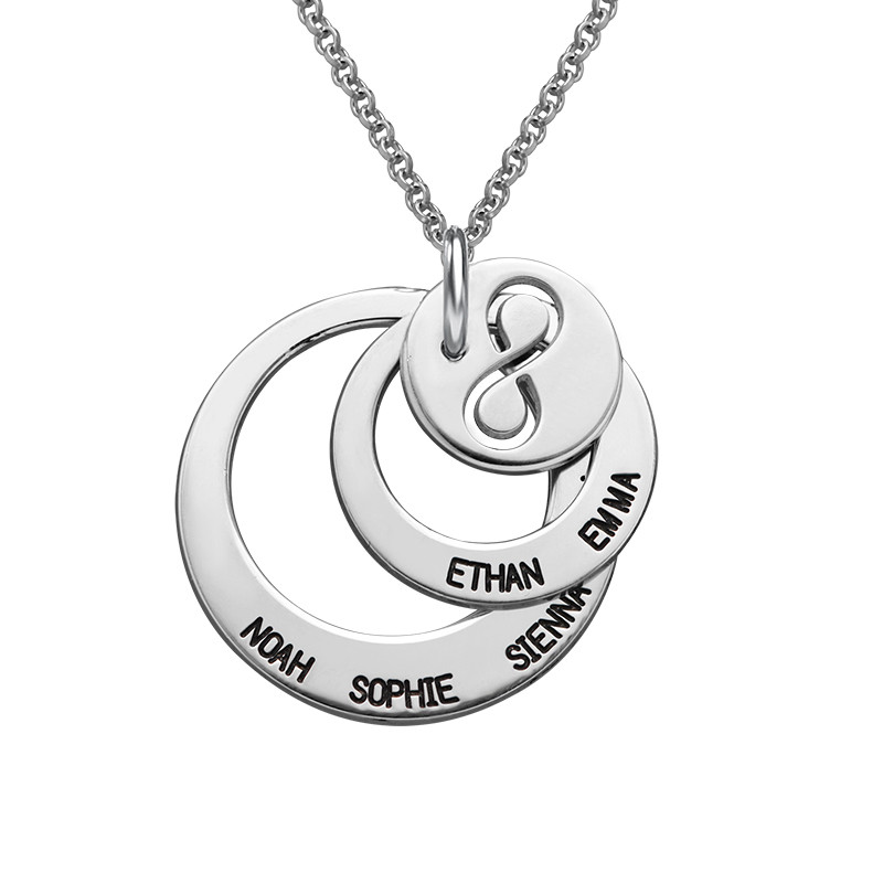 Personalized Family Necklace with Infinity Symbol - 1