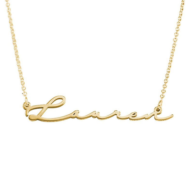 Signature Style Name Necklace - Gold Plated - 1