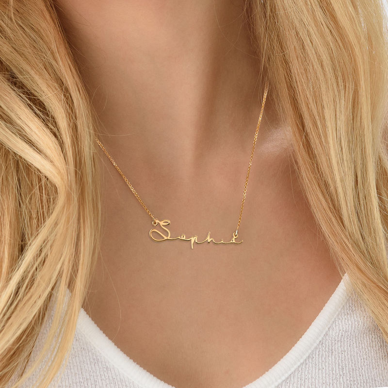 Signature Style Name Necklace - Gold Plated - 4