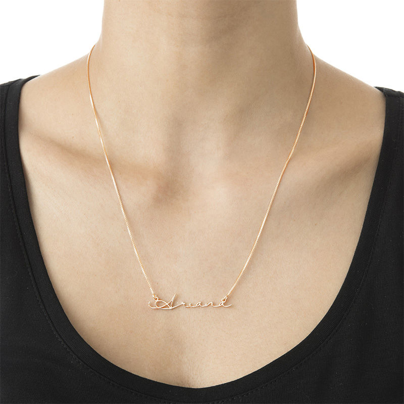 Signature Style Name Necklace in Rose Gold Plated - 4 product photo