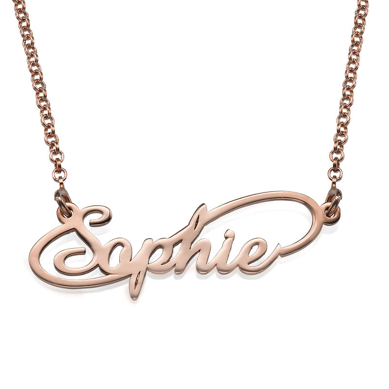 Infinity Style Name Necklace - Rose Gold Plated