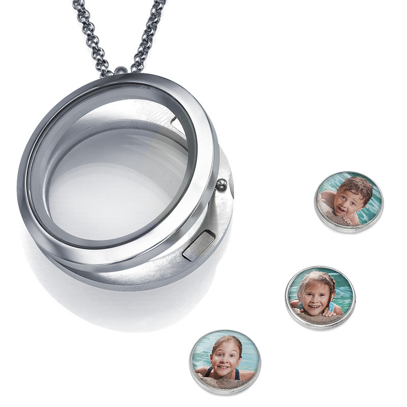Floating Locket with Photo Charms - 1
