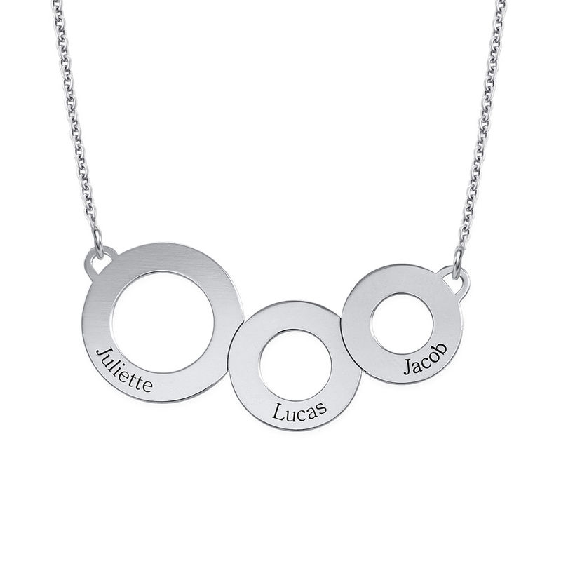 Engraved Circles Necklace - 1