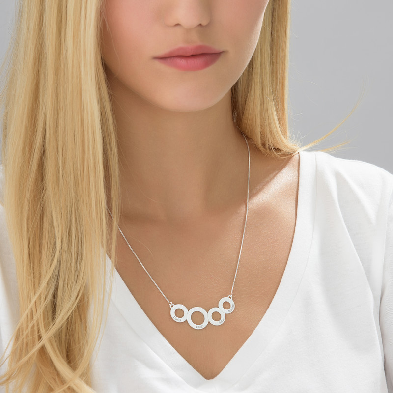 Engraved Circles Necklace - 2