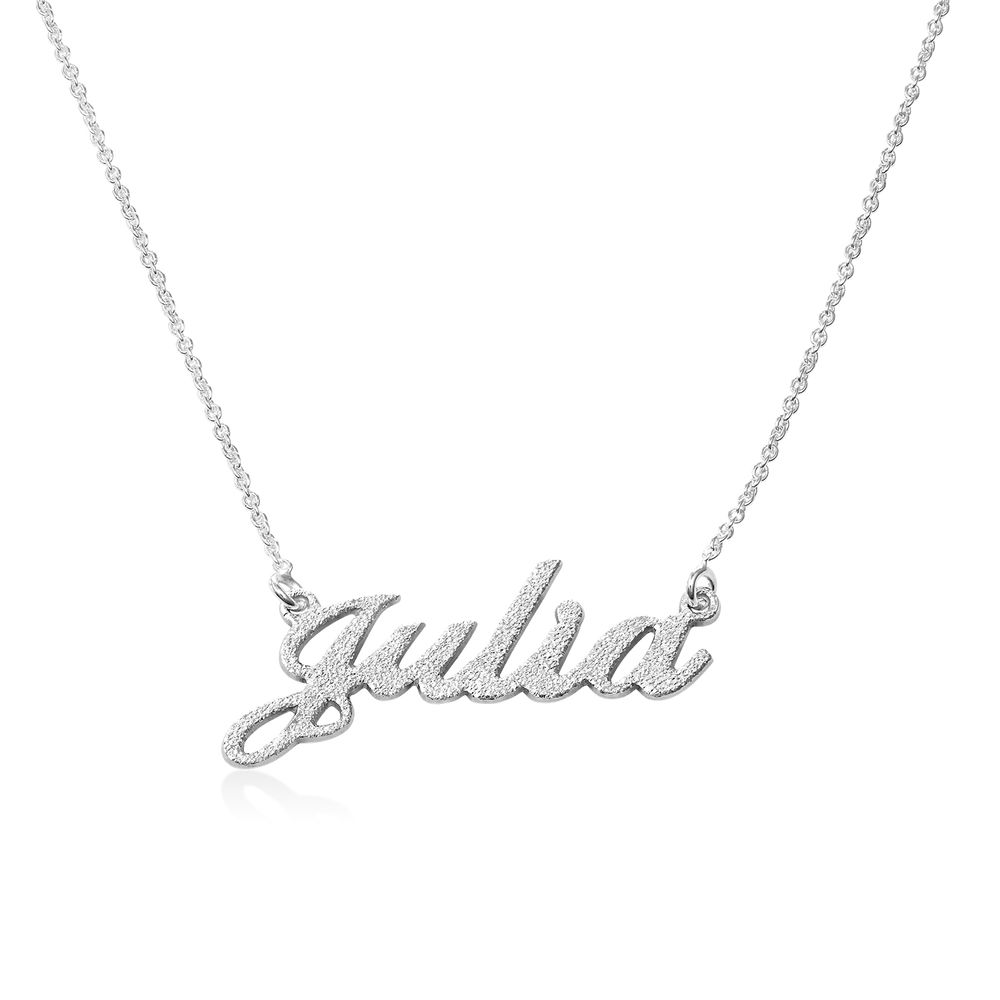 Personalized Name Necklace Sparkling Diamond Cut Sterling Silver 0.925 