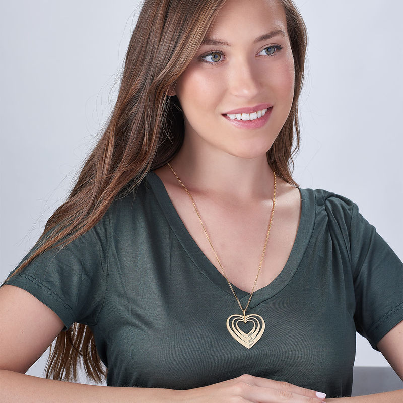 Family Hearts necklace in Gold Plating - 2