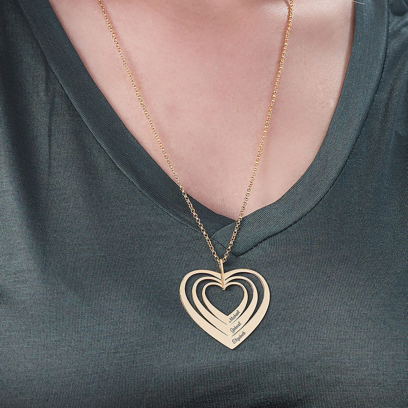 Family Hearts necklace in Gold Plating - 3