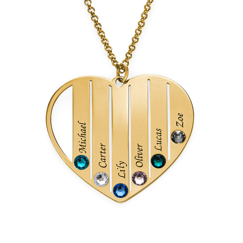 Mom Birthstone Necklace in Gold Plating - 1 product photo