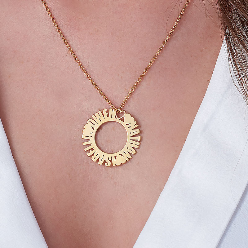 Circle Name Necklace in Gold Plating - 2 product photo