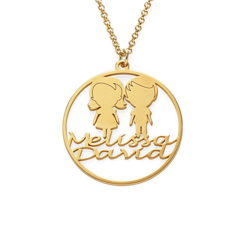 Mother Circle Necklace in Gold Plating