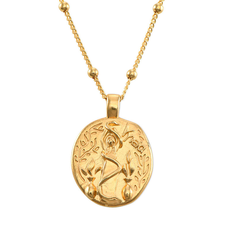 Hygieia Coin Necklace in Gold Plating